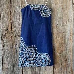 Vintage Strapless Lilly Pulitzer Dress Navy Size 4